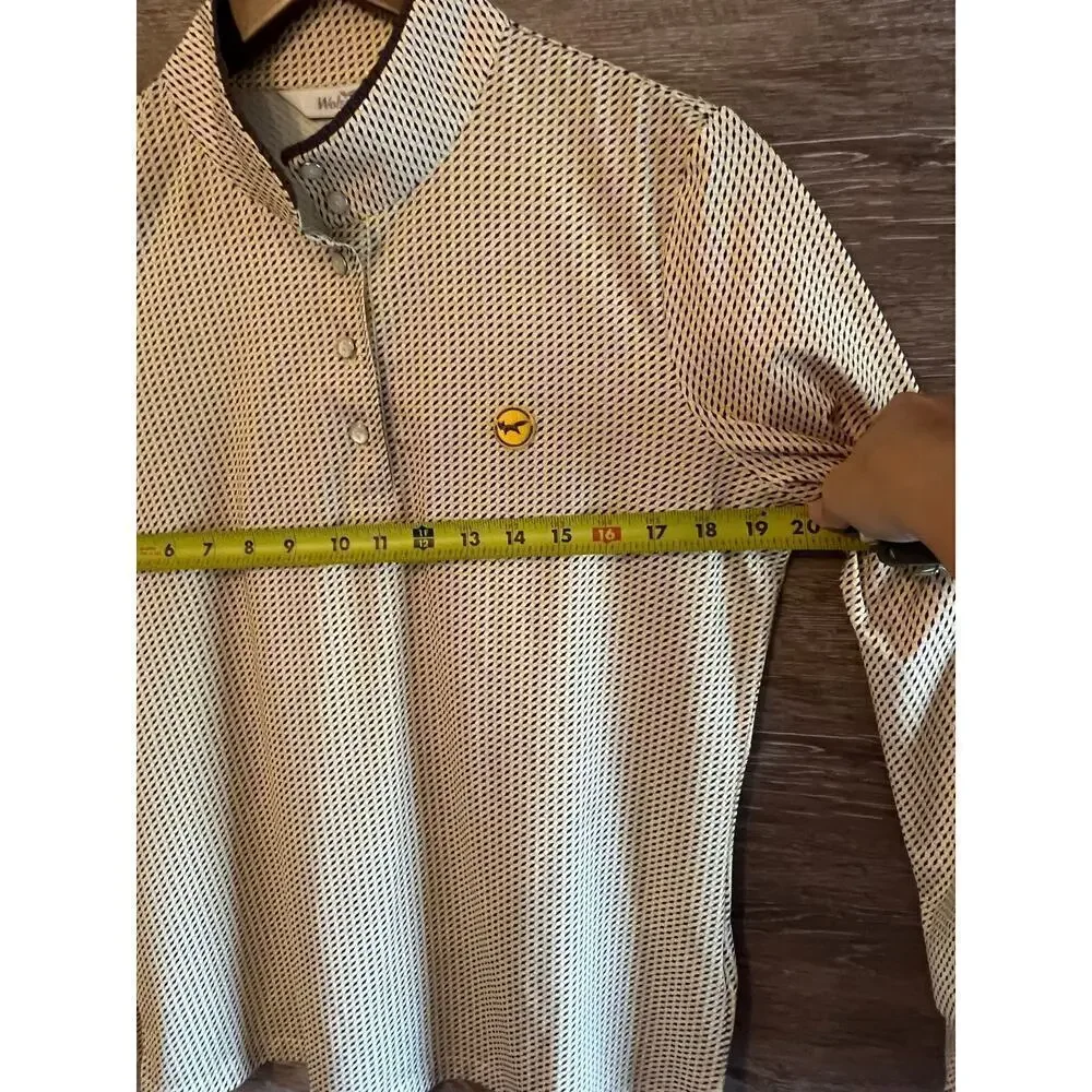 Wolsey women golf shirt sz XL long sleeves pearl button stretchy